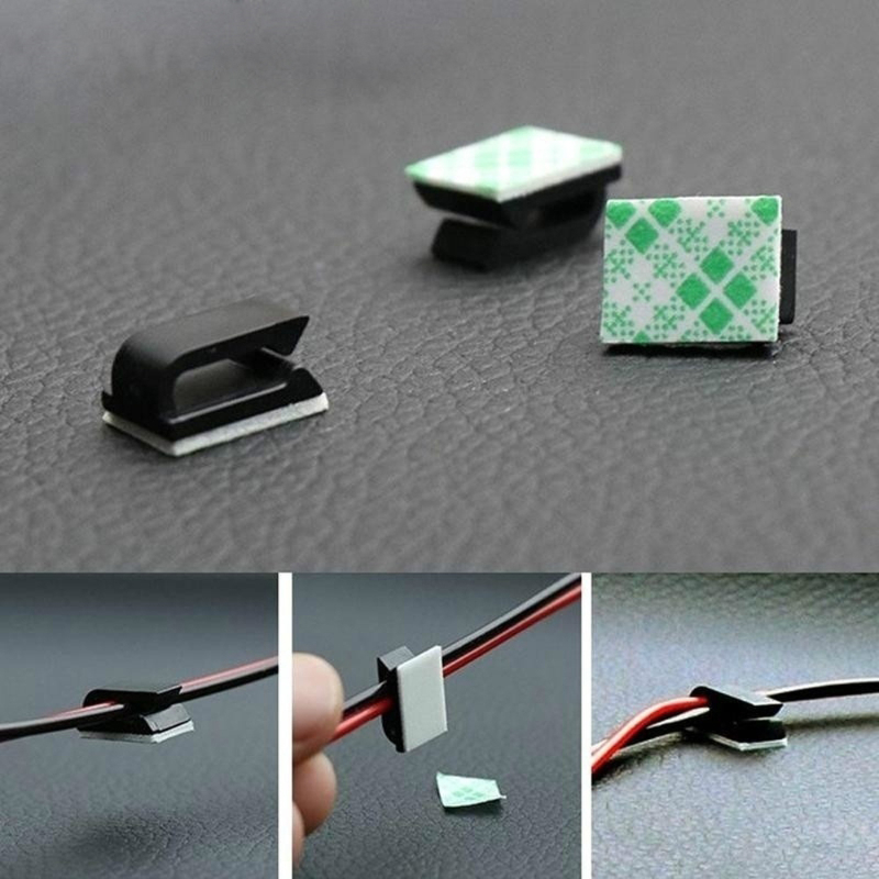 Cable Staple Clip - 20 шт. самоклеящийся автомобильный фиксированный зажим