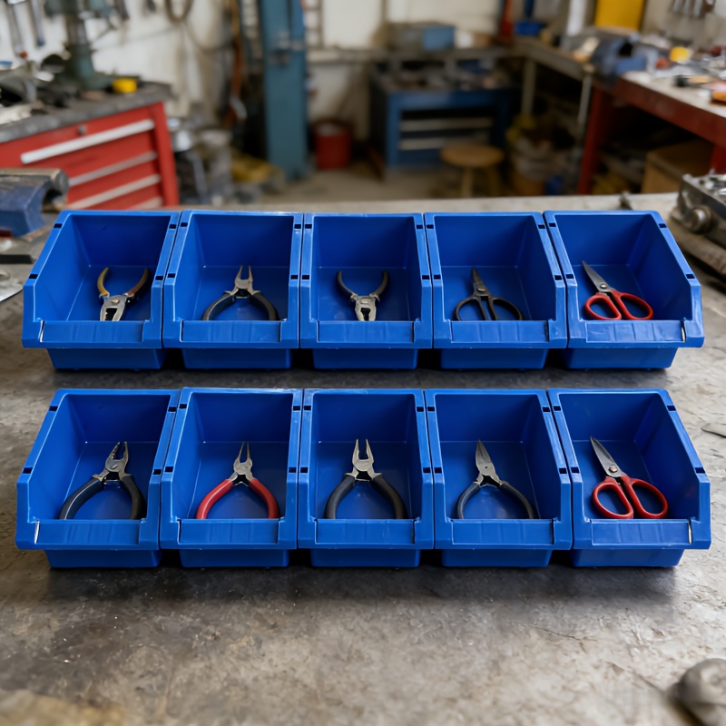 Home Improvement Binford Tools - 10 шт. синих пластиковых контейнеров для