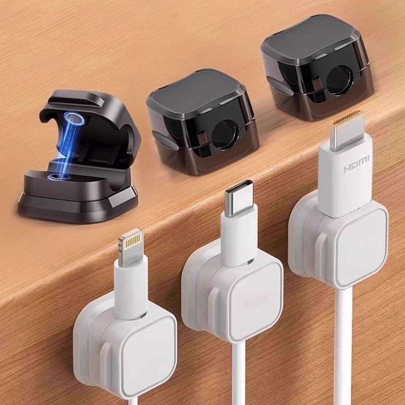 Cable Staple Clip - Магнитный органайзер для кабелей: настольный, автомобильный,
