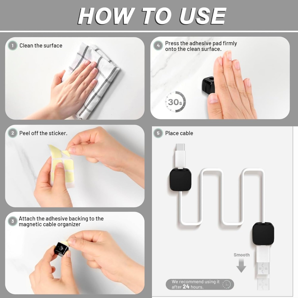 Магнитные зажимы для кабелей:  – обзор и цена Cable Staple Clip