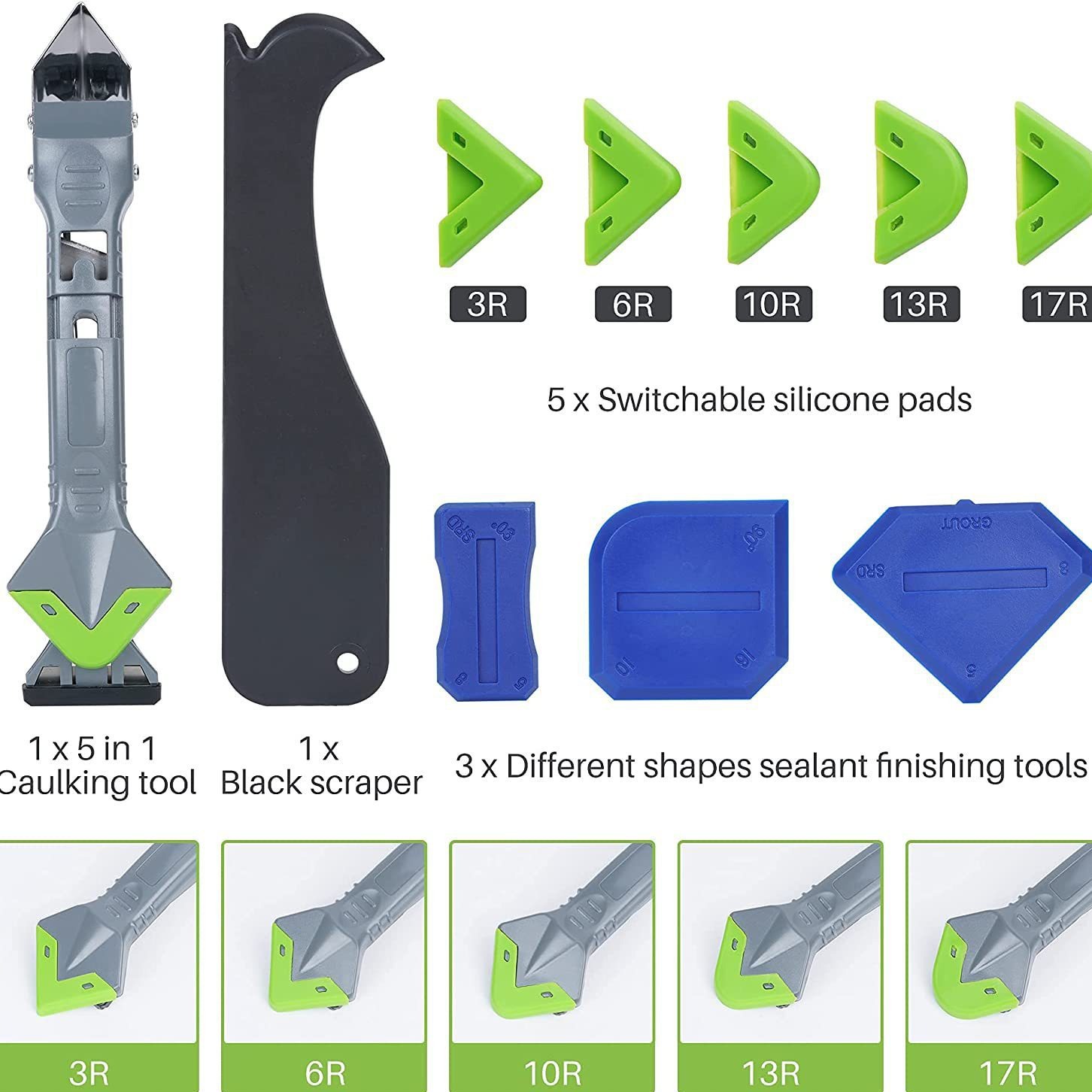 5 в 1, силиконовые инструменты – обзор и цена Bathroom Caulk Siliconized
